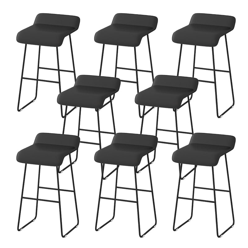 Modern Style Backless Barstool Pu Leather Counter Bar Stool with Metal Legs