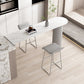 Modern Style Backless Barstool Pu Leather Counter Bar Stool with Metal Legs