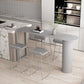 Modern Style Backless Barstool Pu Leather Counter Bar Stool with Metal Legs