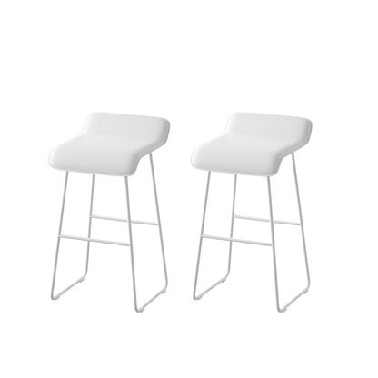 Modern Style Backless Barstool Pu Leather Counter Bar Stool with Metal Legs