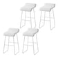 Modern Style Backless Barstool Pu Leather Counter Bar Stool with Metal Legs
