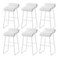 Modern Style Backless Barstool Pu Leather Counter Bar Stool with Metal Legs