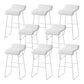 Modern Style Backless Barstool Pu Leather Counter Bar Stool with Metal Legs