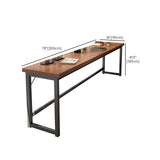 Industrial Style Bistro Bar Table Wooden Rectangle Metal Base Bar Table Clearhalo 'Bar Furniture' 'Bar Tables' 'bar_tables' 'furn' 'furn_bar_tables' 'Furniture' 'Kitchen & Dining Furniture' 6827719