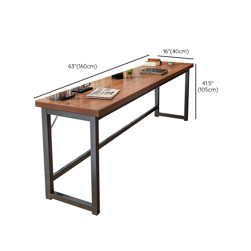 Industrial Style Bistro Bar Table Wooden Rectangle Metal Base Bar Table Clearhalo 'Bar Furniture' 'Bar Tables' 'bar_tables' 'furn' 'furn_bar_tables' 'Furniture' 'Kitchen & Dining Furniture' 6827721