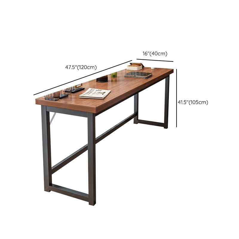 Industrial Style Bistro Bar Table Wooden Rectangle Metal Base Bar Table Clearhalo 'Bar Furniture' 'Bar Tables' 'bar_tables' 'furn' 'furn_bar_tables' 'Furniture' 'Kitchen & Dining Furniture' 6827723