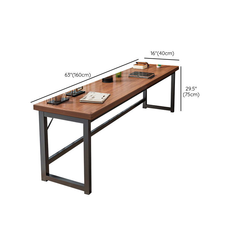 Industrial Style Bistro Bar Table Wooden Rectangle Metal Base Bar Table Clearhalo 'Bar Furniture' 'Bar Tables' 'bar_tables' 'furn' 'furn_bar_tables' 'Furniture' 'Kitchen & Dining Furniture' 6827726