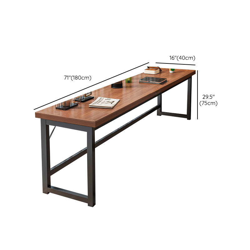 Industrial Style Bistro Bar Table Wooden Rectangle Metal Base Bar Table Clearhalo 'Bar Furniture' 'Bar Tables' 'bar_tables' 'furn' 'furn_bar_tables' 'Furniture' 'Kitchen & Dining Furniture' 6827727