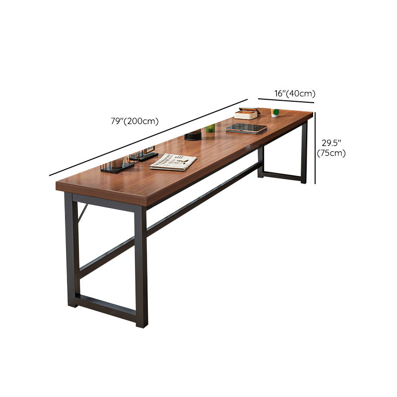 Industrial Style Bistro Bar Table Wooden Rectangle Metal Base Bar Table Clearhalo 'Bar Furniture' 'Bar Tables' 'bar_tables' 'furn' 'furn_bar_tables' 'Furniture' 'Kitchen & Dining Furniture' 6827728