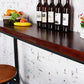 Industrial Solid Wood Bar Table Black Frame Dining Table for Bistro