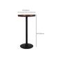 Industrial Solid Wood Bar Table Black Frame Dining Table for Bistro