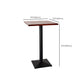 Industrial Solid Wood Bar Table Black Frame Dining Table for Bistro