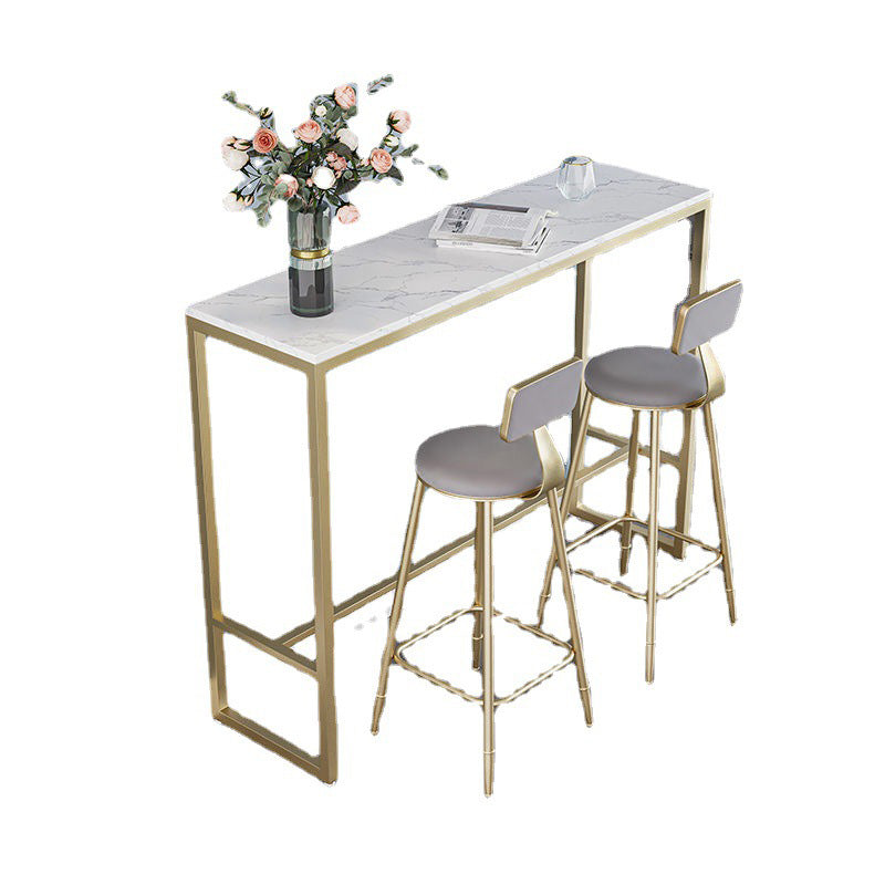 Glam Gesinterde Stenen Bartafel Rechthoekige Eettafel Voor Keuken