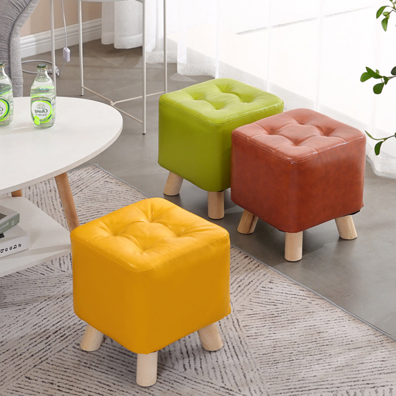 Modern Style Standard Square Leather Standard for Living Room Clearhalo 'furn' 'furn_ottomans_poufs' 'Furniture' 'Living Room Furniture' 'Ottomans & Poufs' 'ottomans_poufs' 6827811