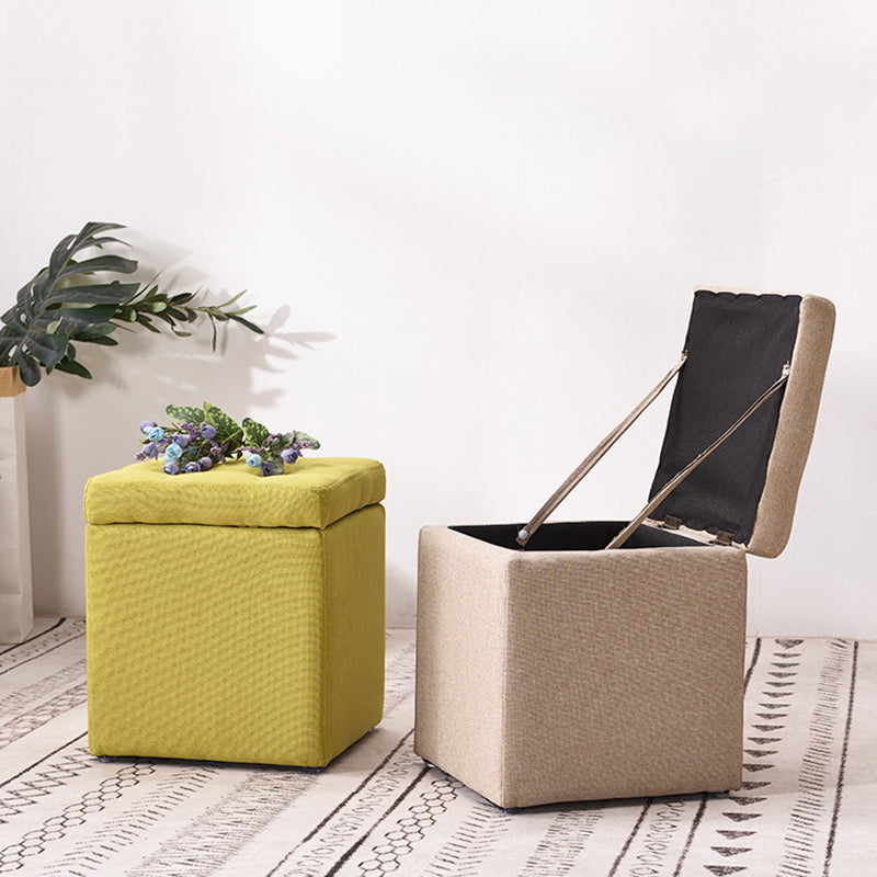 Modern Style Ottoman Cotton Square Indoor Ottoman with Storage Clearhalo 'furn' 'furn_ottomans_poufs' 'Furniture' 'Living Room Furniture' 'Ottomans & Poufs' 'ottomans_poufs' 6827829
