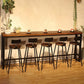 Glam Style Rectangle Bar Table Trestle Base Bar Dining Table for Home