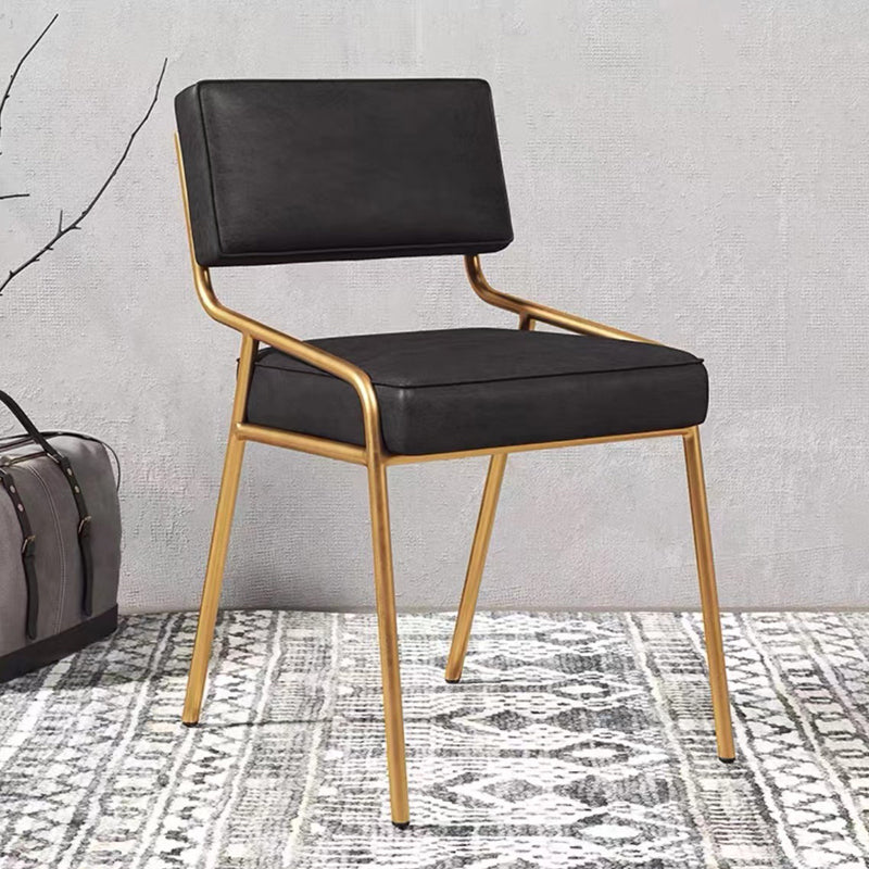 グラムホームダイニングルームの椅子布張りのアームレスダイニングチェア