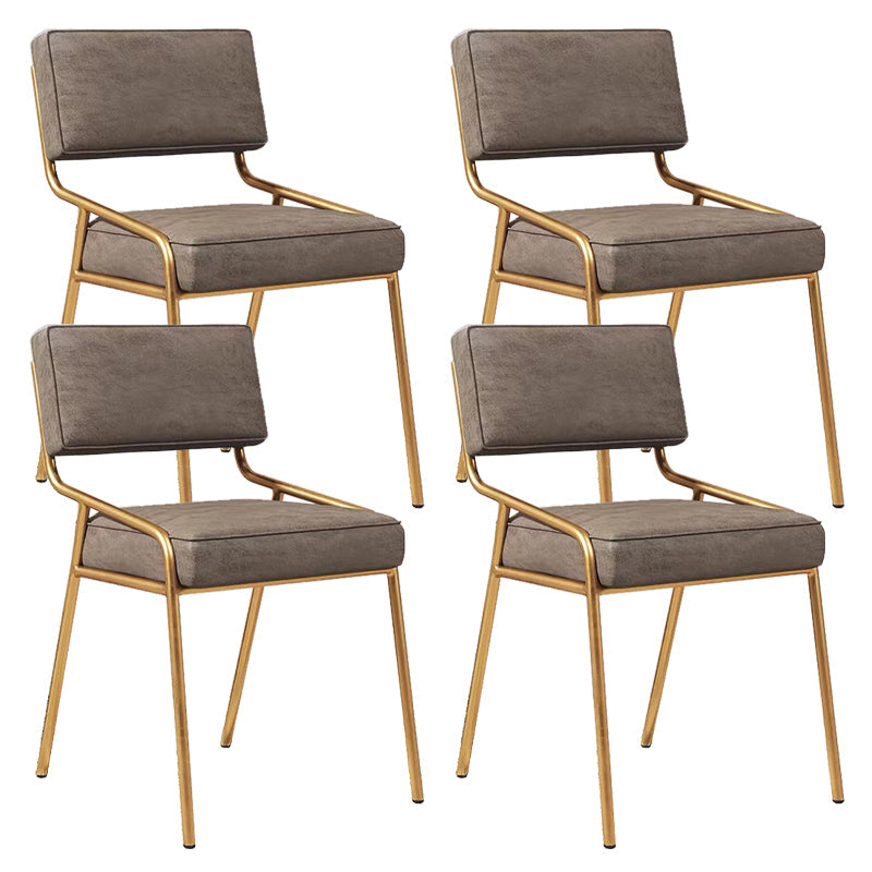 グラムホームダイニングルームの椅子布張りのアームレスダイニングチェア