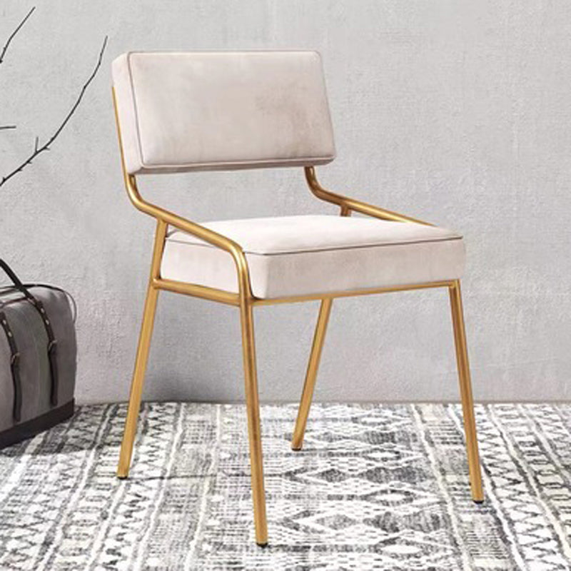 グラムホームダイニングルームの椅子布張りのアームレスダイニングチェア