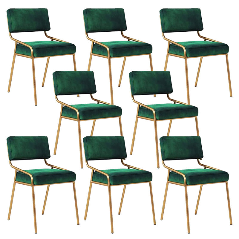 グラムホームダイニングルームの椅子布張りのアームレスダイニングチェア