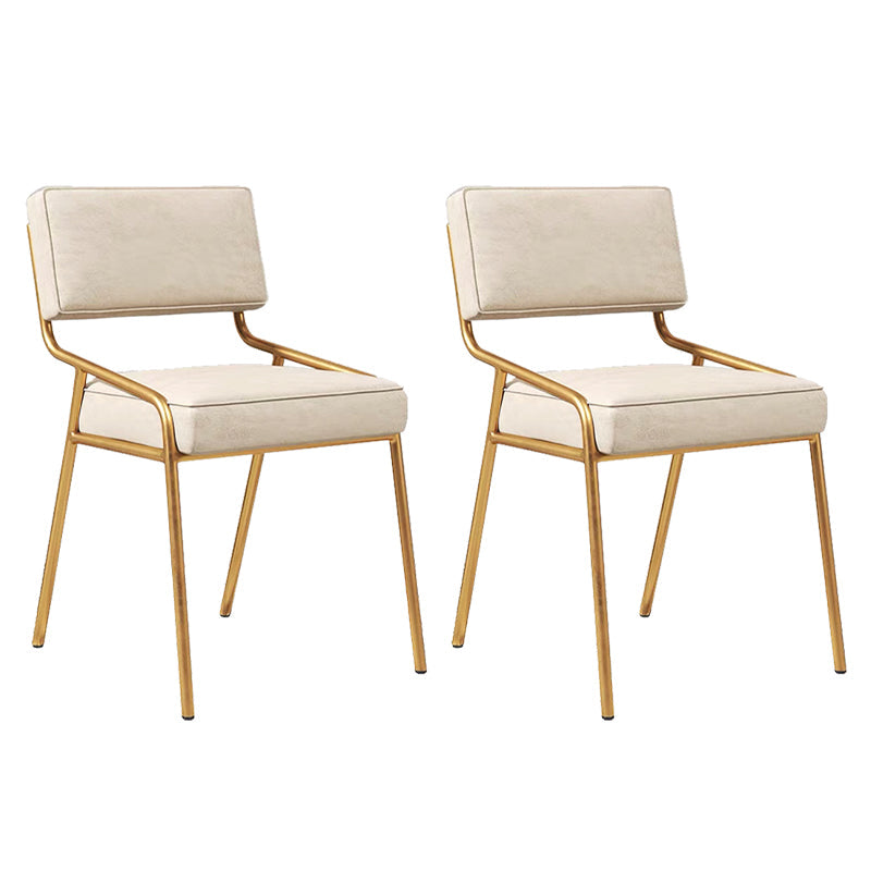 グラムホームダイニングルームの椅子布張りのアームレスダイニングチェア