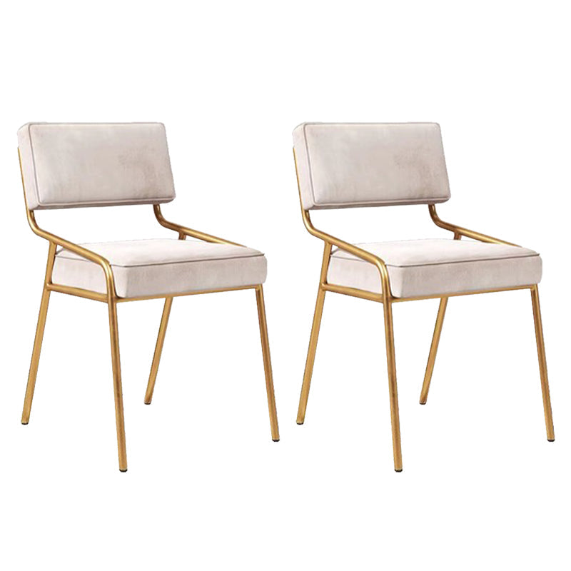 グラムホームダイニングルームの椅子布張りのアームレスダイニングチェア