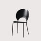 Industrial Style Patio Side Chair Open Back Armless Chair with Black Legs Black 1 Piece Clearhalo 'Dining Chairs' 'Dining Tables & Seating' 'dining_chair' 'furn' 'furn_dining_chair' 'Furniture' 'Kitchen & Dining Furniture' 6827913