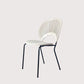 Industrial Style Patio Side Chair Open Back Armless Chair with Black Legs White 1 Piece Clearhalo 'Dining Chairs' 'Dining Tables & Seating' 'dining_chair' 'furn' 'furn_dining_chair' 'Furniture' 'Kitchen & Dining Furniture' 6827922