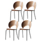 Industrial Style Patio Side Chair Open Back Armless Chair with Black Legs Nut-Brown 4 Piece Set Clearhalo 'Dining Chairs' 'Dining Tables & Seating' 'dining_chair' 'furn' 'furn_dining_chair' 'Furniture' 'Kitchen & Dining Furniture' 6827934