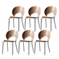Industrial Style Patio Side Chair Open Back Armless Chair with Black Legs Nut-Brown 6 Piece Set Clearhalo 'Dining Chairs' 'Dining Tables & Seating' 'dining_chair' 'furn' 'furn_dining_chair' 'Furniture' 'Kitchen & Dining Furniture' 6827935