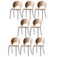 Industrial Style Patio Side Chair Open Back Armless Chair with Black Legs Natural 8 Piece Set Clearhalo 'Dining Chairs' 'Dining Tables & Seating' 'dining_chair' 'furn' 'furn_dining_chair' 'Furniture' 'Kitchen & Dining Furniture' 6827941