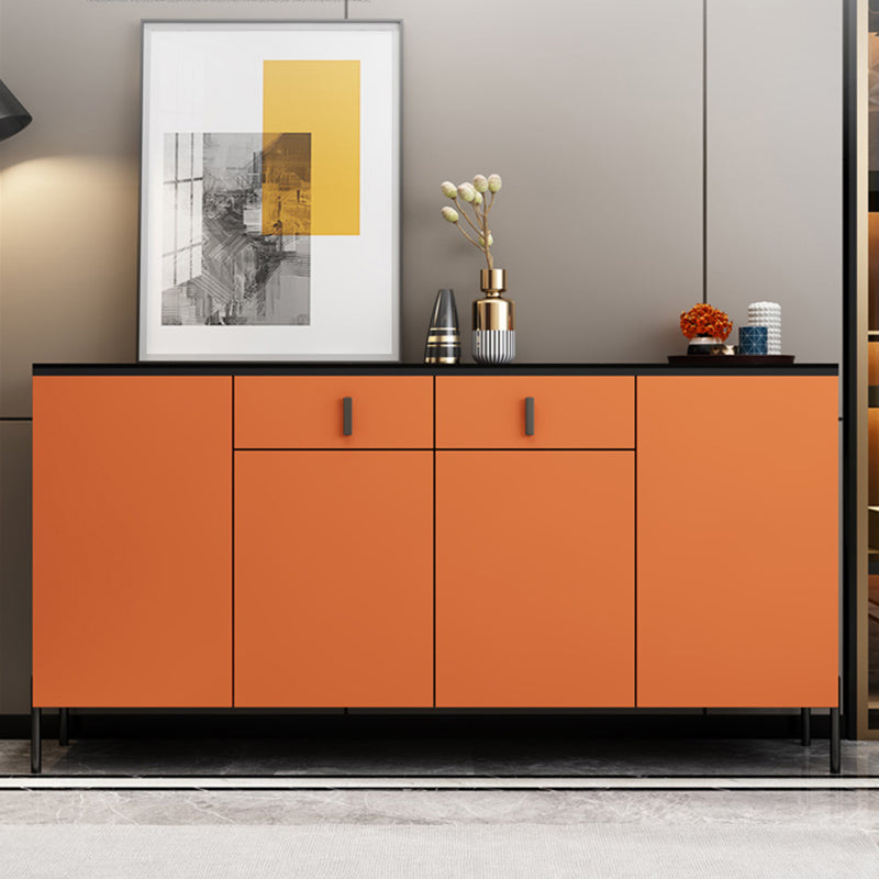 Stone Credenza Modern & Contemporary Server with Drawers and Cabinets Clearhalo 'buffet_sideboard' 'Buffets & Sideboards' 'furn' 'furn_buffet_sideboard' 'Furniture' 'Kitchen & Dining Furniture' 6827988
