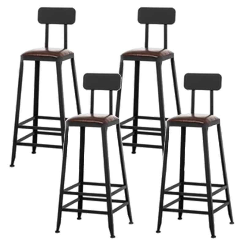 1/4/6/11 Pieces Bar Stool and Table Set Solid Wood Pub Dining Set Dark Brown 30"H Stool (Set of 4) Clearhalo 'Bar Furniture' 'furn' 'furn_home_bar_bar_sets' 'Furniture' 'Home Bars & Bar Sets' 'home_bar_bar_sets' 'Kitchen & Dining Furniture' 6828008