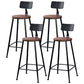 1/4/6/11 Pieces Bar Stool and Table Set Solid Wood Pub Dining Set Black-Brown 30"H Stools (Set of 4) Clearhalo 'Bar Furniture' 'furn' 'furn_home_bar_bar_sets' 'Furniture' 'Home Bars & Bar Sets' 'home_bar_bar_sets' 'Kitchen & Dining Furniture' 6828013