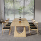 Modern 1/2/4/7 Pieces Dining Set Rectangle Pine Wood Dining Table for Dining Room