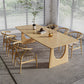 Modern 1/2/4/7 Pieces Dining Set Rectangle Pine Wood Dining Table for Dining Room