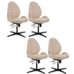 Modern Faux Leather Desk Chair Armless Conference Chair for Office White 4 Piece Set Clearhalo 'furn' 'furn_office_chair' 'Furniture' 'Office Chairs' 'Office Furniture' 'office_chair' 6828200