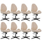 Modern Faux Leather Desk Chair Armless Conference Chair for Office White 8 Piece Set Clearhalo 'furn' 'furn_office_chair' 'Furniture' 'Office Chairs' 'Office Furniture' 'office_chair' 6828204