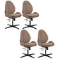 Modern Faux Leather Desk Chair Armless Conference Chair for Office Light Brown 4 Piece Set Clearhalo 'furn' 'furn_office_chair' 'Furniture' 'Office Chairs' 'Office Furniture' 'office_chair' 6828209