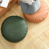 Modern Pouf Ottoman PU Leather Upholstered Solid Color Tear Resistant Round Ottoman Clearhalo 'furn' 'furn_ottomans_poufs' 'Furniture' 'Living Room Furniture' 'Ottomans & Poufs' 'ottomans_poufs' 6828359