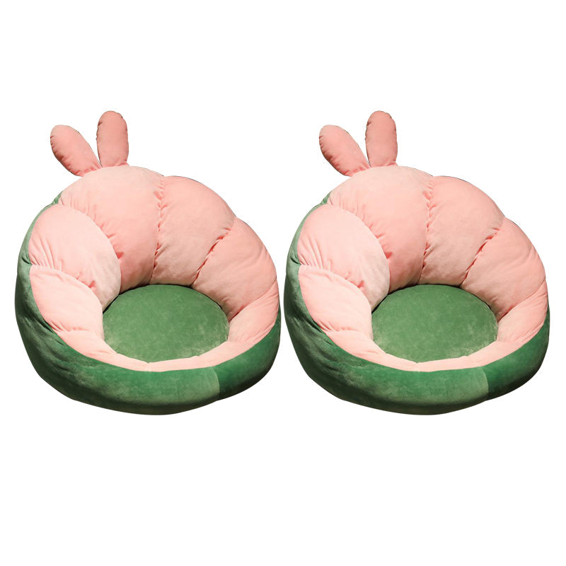 Modern Pouf Ottoman Cotton Upholstered Contrasting Colors Irregular Ottoman Pink 2 Piece Set Clearhalo 'furn' 'furn_ottomans_poufs' 'Furniture' 'Living Room Furniture' 'Ottomans & Poufs' 'ottomans_poufs' 6828382