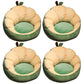 Modern Pouf Ottoman Cotton Upholstered Contrasting Colors Irregular Ottoman Green 4 Piece Set Clearhalo 'furn' 'furn_ottomans_poufs' 'Furniture' 'Living Room Furniture' 'Ottomans & Poufs' 'ottomans_poufs' 6828397