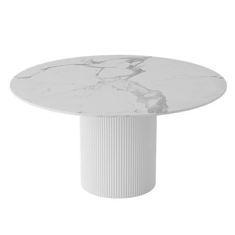 Moderno 1/4/5/7 pezzi da pranzo set rotondo tavolo da pranzo in pietra per cucina