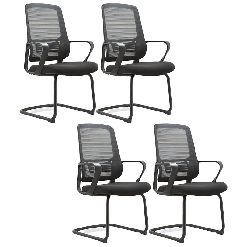 Silla de conferencia de malla de escritorio de brazos fijos modernos para la oficina para oficina