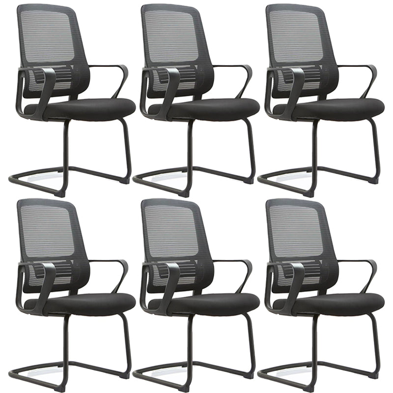 Silla de conferencia de malla de escritorio de brazos fijos modernos para la oficina para oficina