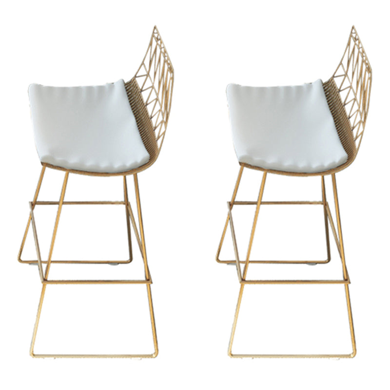 1/2/4/7 Pieces Table and Stool Set Solid Wood Pub Dining Set White-Gold 30"H Stools (Set of 2) Clearhalo 'Bar Furniture' 'furn' 'furn_home_bar_bar_sets' 'Furniture' 'Home Bars & Bar Sets' 'home_bar_bar_sets' 'Kitchen & Dining Furniture' 6831598