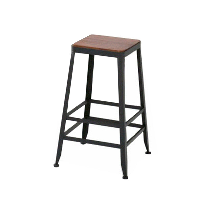 Solid Wood Bar Pub Table Set Industrial 1/9 Pieces Table and Stool Set Dark-Brown 30"H Stool (Single) Clearhalo 'Bar Furniture' 'furn' 'furn_home_bar_bar_sets' 'Furniture' 'Home Bars & Bar Sets' 'home_bar_bar_sets' 'Kitchen & Dining Furniture' 6831632