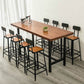 Solid Wood Bar Pub Table Set Industrial 1/9 Pieces Table and Stool Set Clearhalo 'Bar Furniture' 'furn' 'furn_home_bar_bar_sets' 'Furniture' 'Home Bars & Bar Sets' 'home_bar_bar_sets' 'Kitchen & Dining Furniture' 6831634