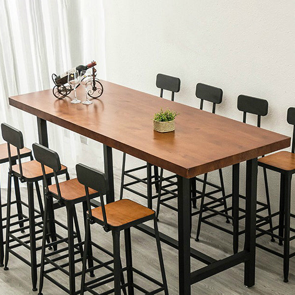 Solid Wood Bar Pub Table Set Industrial 1/9 Pieces Table and Stool Set Clearhalo 'Bar Furniture' 'furn' 'furn_home_bar_bar_sets' 'Furniture' 'Home Bars & Bar Sets' 'home_bar_bar_sets' 'Kitchen & Dining Furniture' 6831640