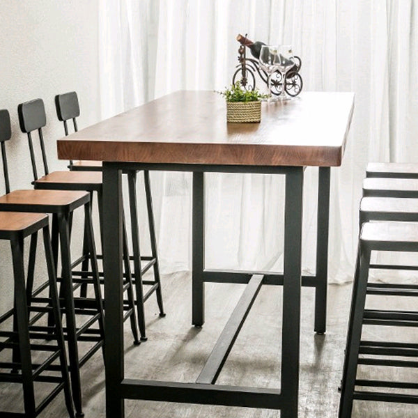 Solid Wood Bar Pub Table Set Industrial 1/9 Pieces Table and Stool Set Clearhalo 'Bar Furniture' 'furn' 'furn_home_bar_bar_sets' 'Furniture' 'Home Bars & Bar Sets' 'home_bar_bar_sets' 'Kitchen & Dining Furniture' 6831641